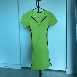 PRETTYLITTLETHING neon green bodycon dress